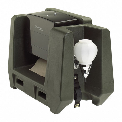 PaperTowelandSoapDispenser Plastic Blk