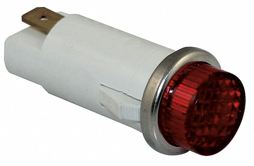 N0008 Raised Panel Light Red 120 V AC/DC