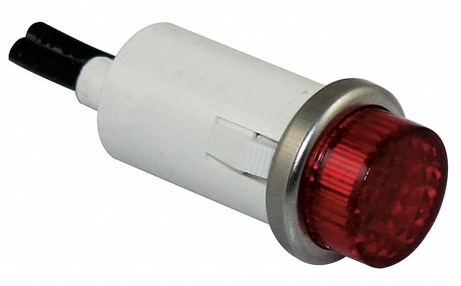 N0010 Raised Panel Light Red 240 V AC/DC