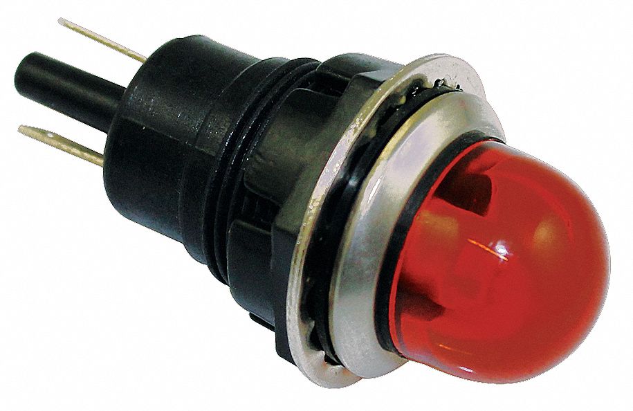 N0016 Raised Panel Light Amber 120 V AC