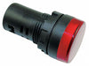 N0019 Raised Panel Light Red 24 V AC/DC