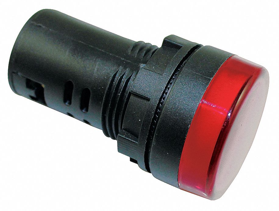 N0019 Raised Panel Light Red 24 V AC/DC
