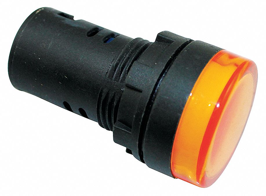 N0020 Raised Panel Light Amber 240 V AC