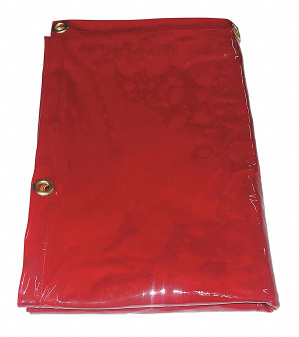 Welding Curtain 4 ft H 6 ft W Red
