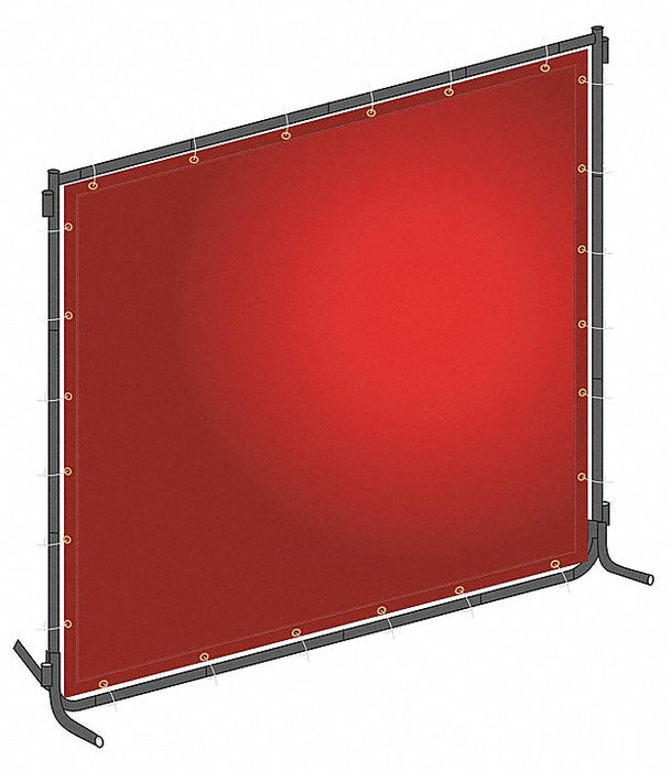 Welding Screen 6 ft H 6 ft W Red