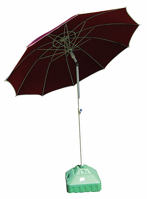 Welding Umbrella 6.5 ft Dia 9 ft H Red