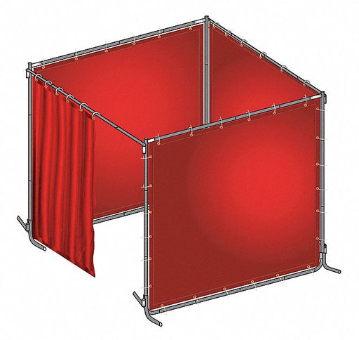 Welding Booth Kit 6 ft W 6 ft H Red