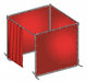 Welding Booth Kit 6 ft W 6 ft H Red