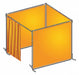 Welding Booth Kit 8 ft W 6 ft H Yellow