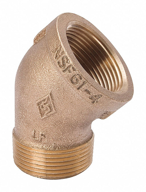 45 Street Elbow Brass 1/2 in NPT