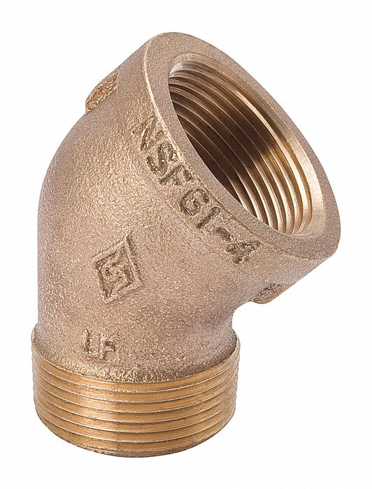 45 Street Elbow Brass 1/2 in NPT