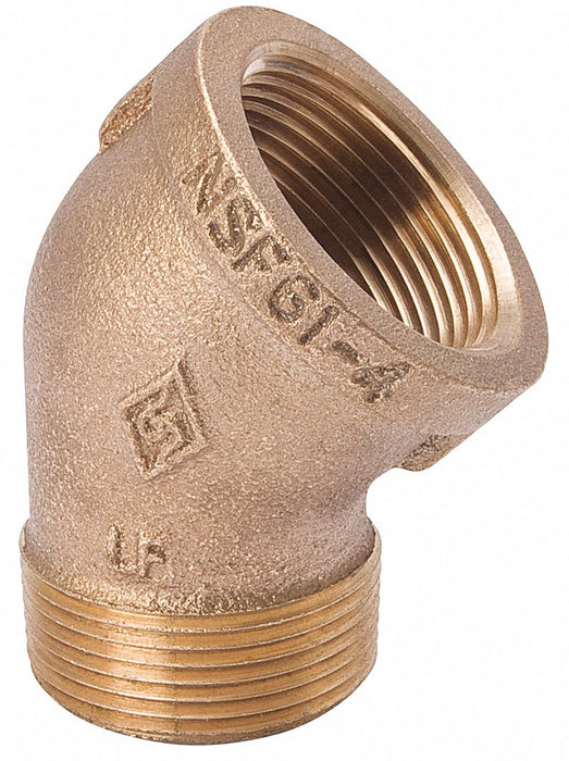 45 Street Elbow Brass 1 1/2 in NPT