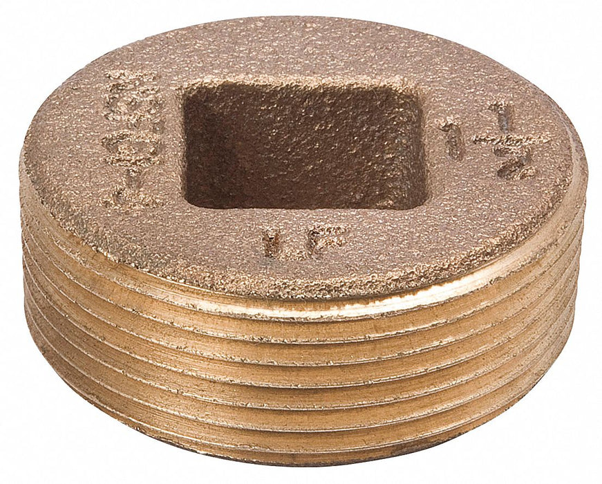 Countersink Plug Brass 1/2 in MNPT