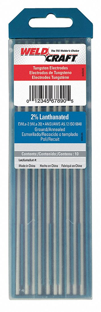 WELDCRAFT Blue Tungsten Electrode PK10