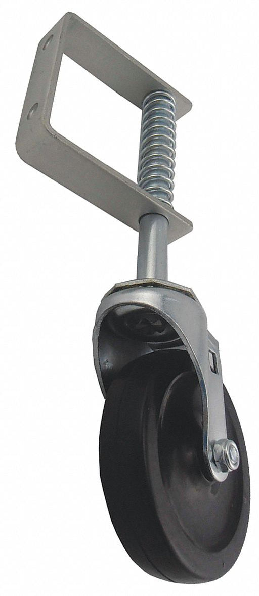 Side Mount Caster Rubber 4 dia 10 1/2 H