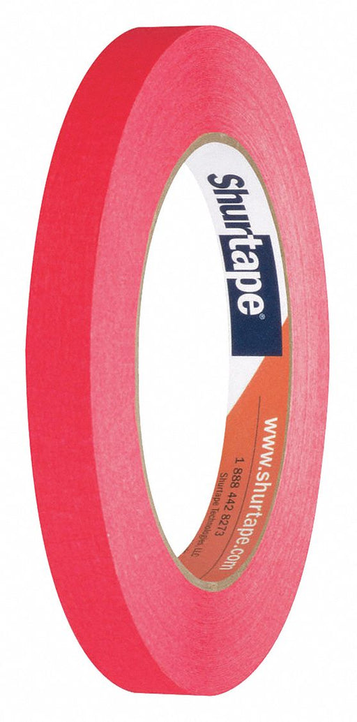 Masking Tape 1/2 W 60 yd L Red PK72