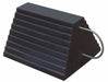Wheel Chock Molded Rbr w/Stl Grab Black