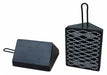 Wheel Chock Molded Rbr w/Stl Grab Black