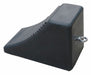 Wheel Chock Molded Rbr w/Stl Grab Black