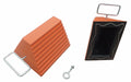 Wheel Chock Molded Rbr w/Stl Grab Orange
