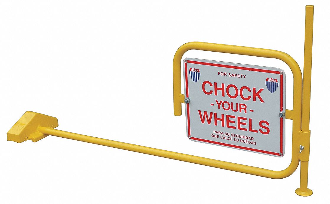 Rail Car Wheel Chock and Flag