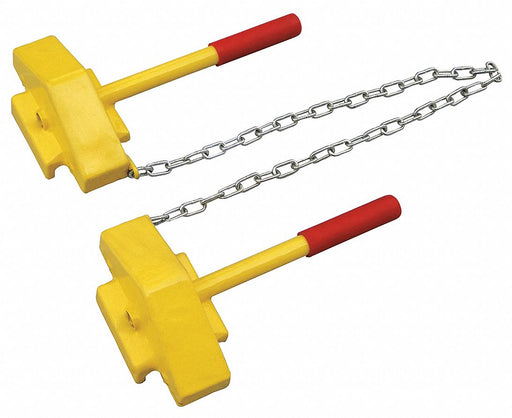 Rail Car Wheel Chock Steel Yellow