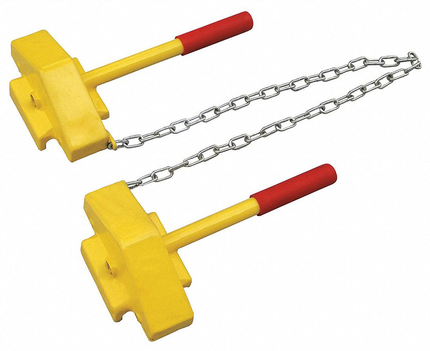 Rail Car Wheel Chock Steel Yellow