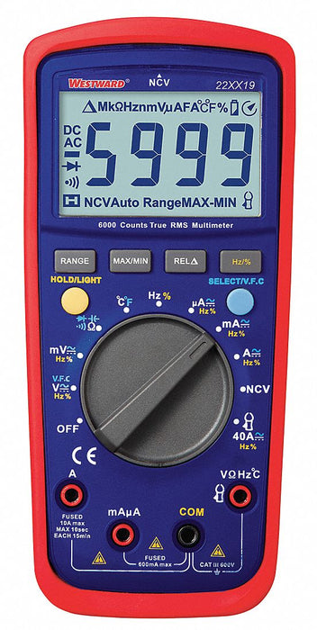 DigitalMultimeter TRMS 10A 600VAC/DC
