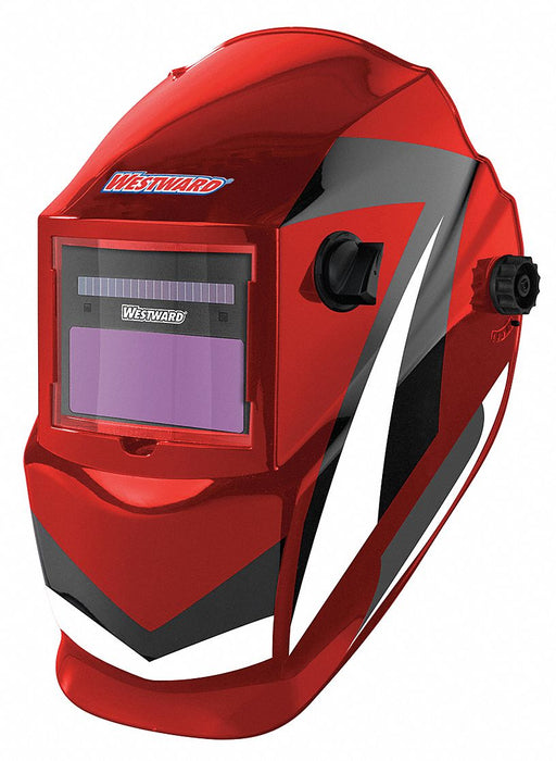 Auto Dark Weld Helmet 4 9-13 Red/Blk/Wht