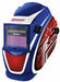 Auto Dark Weld Helmet 4 9-13 Red/Blu/Wht