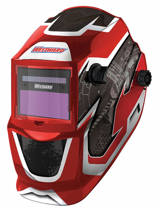 Auto Dark Weld Helmet 4 9-13 Red/Blk/Wht