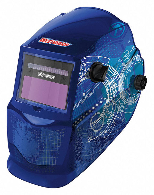 Auto Dark Welding Helmet 4 9-13 Blu/Wh