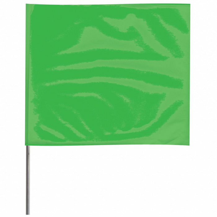 MarkingFlag Green Vinyl 2-1/2inH PK100