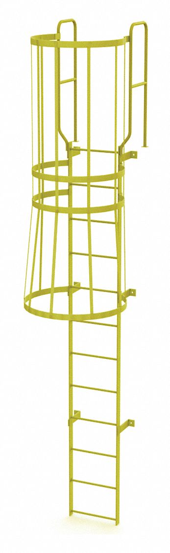 Ladder Steel WalkThru Fixed Cage 12-Rung