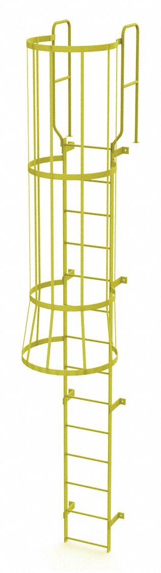 Ladder Steel WalkThru Fixed Cage 14-Rung
