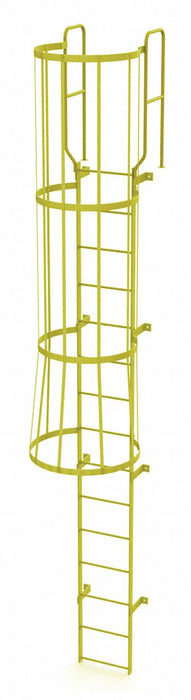 Ladder Steel WalkThru Fixed Cage 15-Rung