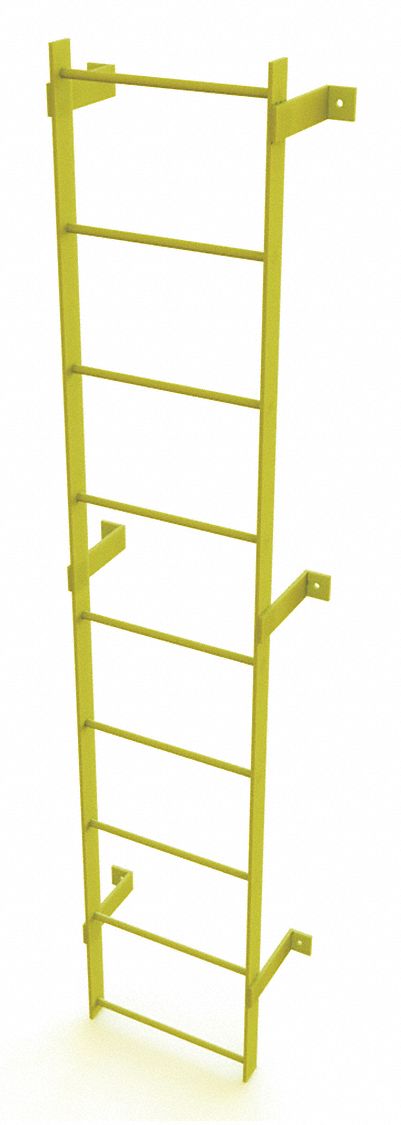Ladder Safety Yellow Steel 500lb 8 ft 2 