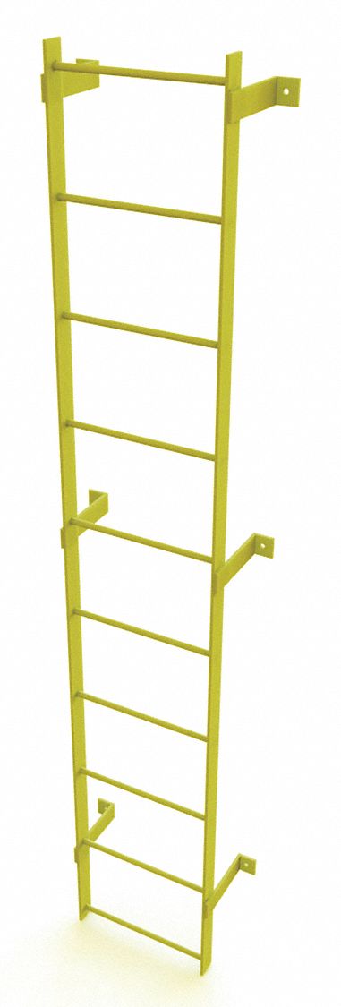Ladder Safety Yellow Steel 500lb 9 ft 2 