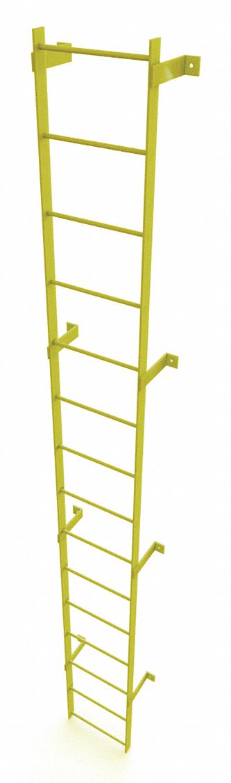 Ladder Safety Yellow Steel 500lb 14ft 2 