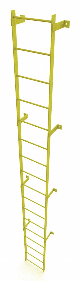 Ladder Safety Yellow Steel 500lb 16ft 2 