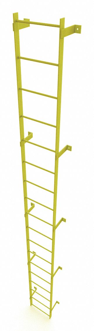 Ladder Safety Yellow Steel 500lb 17ft 2 