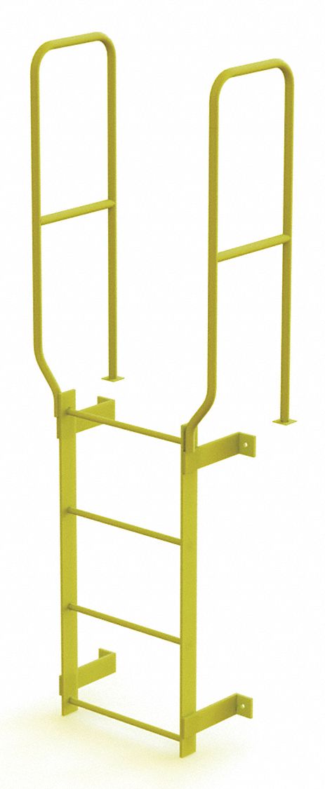 Ladder Safety Yellow Steel 450lb 7 ft