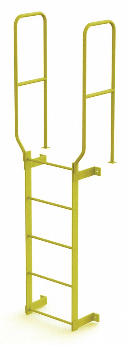 Ladder Safety Yellow Steel 450lb 8 ft