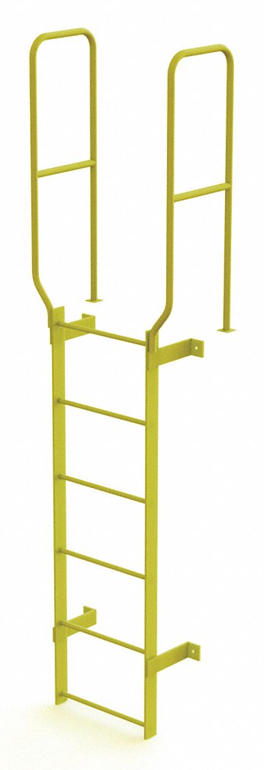 Ladder Safety Yellow Steel 450lb 9 ft