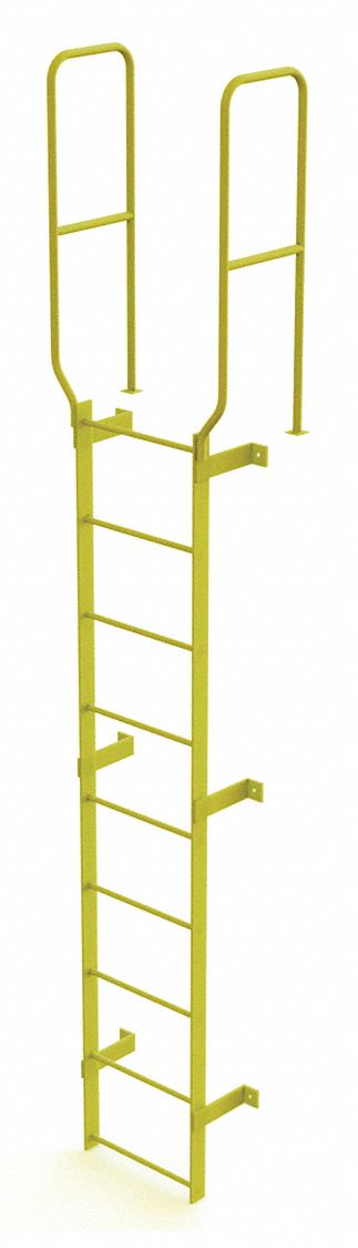 Ladder Safety Yellow Steel 450lb 12 ft