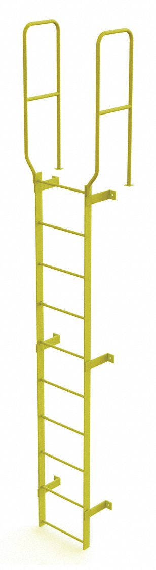 Ladder Safety Yellow Steel 450lb 13 ft