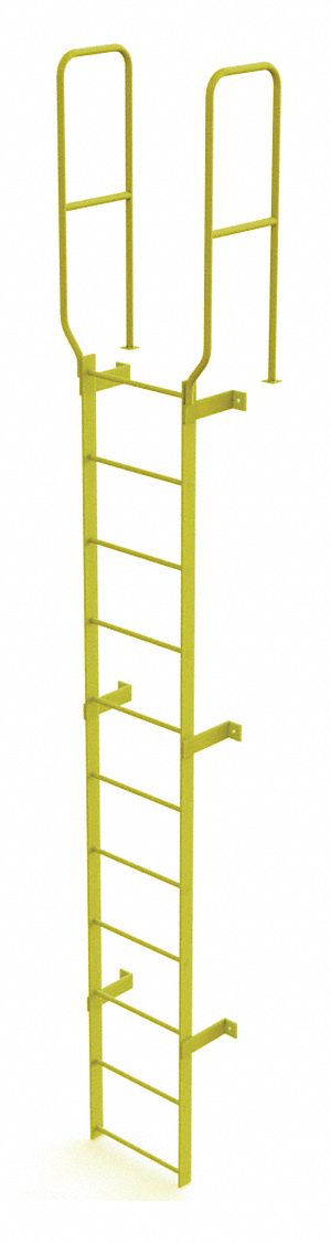 Ladder Safety Yellow Steel 450lb 14 ft