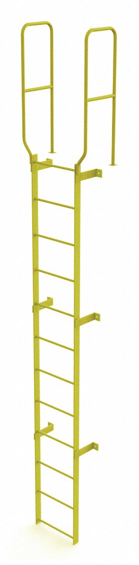 Ladder Safety Yellow Steel 450lb 15 ft