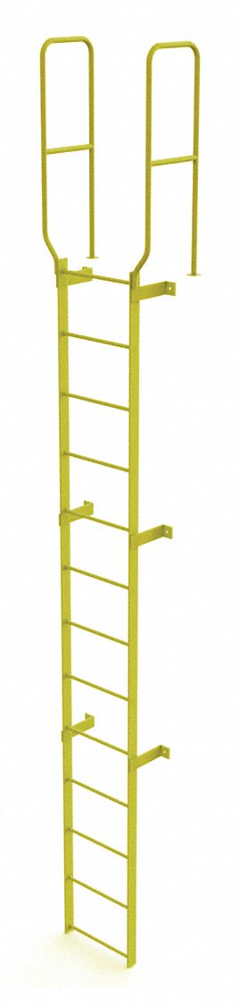 Ladder Safety Yellow Steel 450lb 16 ft