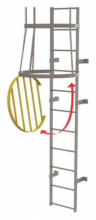 Ladder Fixed Steel Cage Door